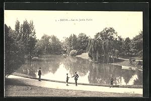 Carte postale Douai, Lac du Jardin Public