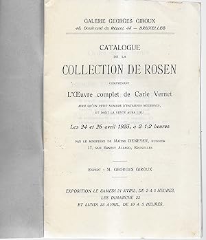 Catalogue abrégé de la vente de Rosen