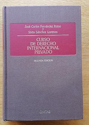 Imagen del vendedor de Curso de derecho internacional privado a la venta por TU LIBRO DE OCASION