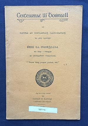 Imagen del vendedor de Ceithearnach U Dhomhnaill n Eachtra an Cheithearnaigh Chaoil-Riabhaigh do reir druinge a la venta por Joe Collins Rare Books