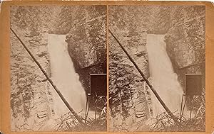 GLENS AND WATERFALLS OF PIKE CO. PA.: BUSHKILL, HIGH FALLS (No. 46) [Large Format Stereoview with...
