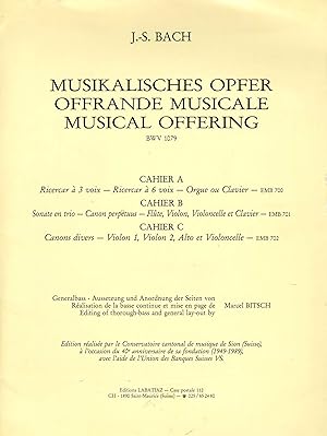 MUSIKALISCHES OPFER - OFFRANDE MUSICALE - MUSICAL OFFERING.