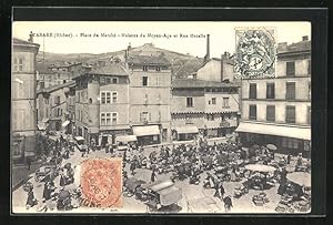 Imagen del vendedor de Carte postale Tarare, Place du March, Maisons du Moyen-Age et Rue Mezelle a la venta por Bartko-Reher