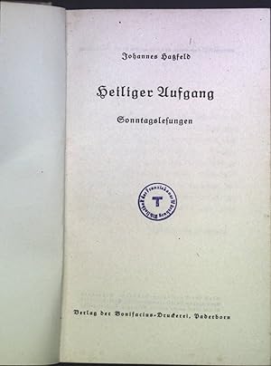 Imagen del vendedor de Heiliger Aufgang: Sonntagslesungen a la venta por books4less (Versandantiquariat Petra Gros GmbH & Co. KG)