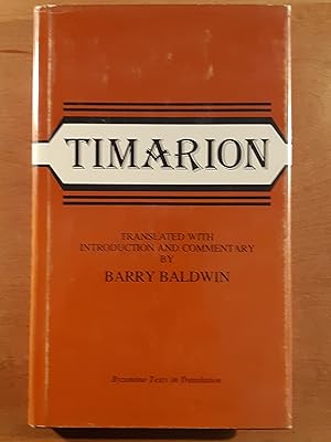 Seller image for Timarion (Byzantine Texts in Translation) for sale by WOLFHOUND BOOKS