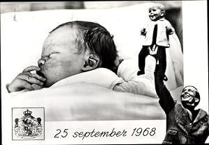 Bild des Verkufers fr Ansichtskarte / Postkarte Geburt von Friso von Oranien-Nassau, Prinz Claus der Niederlande, 25 September 1968 zum Verkauf von akpool GmbH