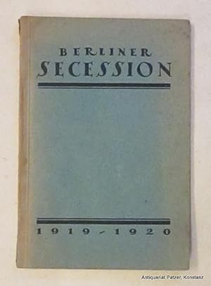 (Deckeltitel; Innentitel: Katalog der 37. Ausstellung der Berliner Secession). Begleitband zur Au...