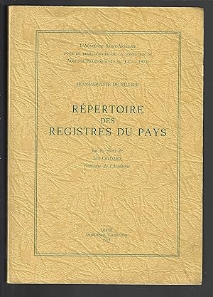 Seller image for Rpertoire des registres du pays for sale by Bouquinerie Le Fouineur