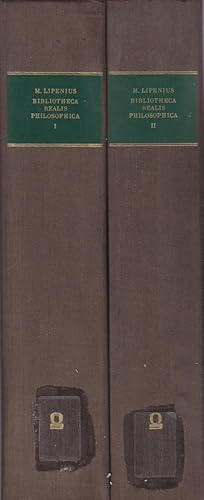 Bild des Verkufers fr Bibliotheca realis philosophica, Teile 1+2 [2 vols] / Martin Lipenius zum Verkauf von Licus Media