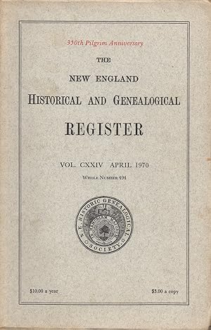 Imagen del vendedor de New England Historical and Genealogical Register Vol. CXXIV April 1970 Whole Number 494 a la venta por Book Booth