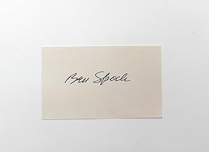 Image du vendeur pour Original Paper Slip Signed By Benjamin McLane Spock mis en vente par Lasting Words Ltd