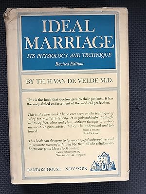 Imagen del vendedor de Ideal Marriage; Its Physiology and Technique; Revised Ed. a la venta por Cragsmoor Books