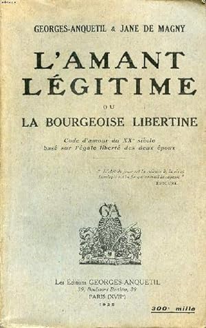 Seller image for L'amant lgitime ou la bourgeoise libertine for sale by Le-Livre