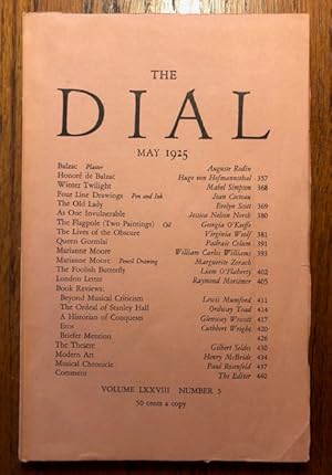 Imagen del vendedor de THE DIAL. Volume LXXVIII, Number 5. May 1925 a la venta por Lost Horizon Bookstore