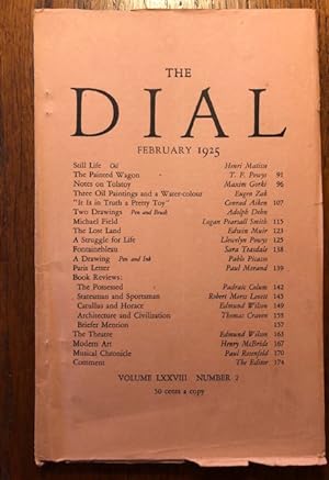 Immagine del venditore per THE DIAL. Volume LXXVIII, Number 2. February 1925 venduto da Lost Horizon Bookstore