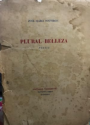 Bild des Verkufers fr Plural belleza : poesa zum Verkauf von Librera Monte Sarmiento
