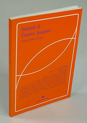 Bild des Verkufers fr Journal of Convex Analysis Vol. 7, No. 1. zum Verkauf von Antiquariat Dorner
