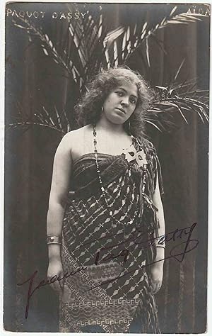 PAQUOT D' ASSY, Jeanne - signed photograph