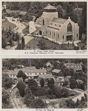 Chesterton Memorial Church Bekonscot Model Village 2x Postcard