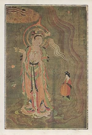 Avalokitesvara Kuanyin Chinese Antique Statue Soul To Paradise Postcard