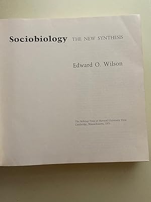 Seller image for Sociobiology: The New Synthesis (First Editon, First Printing) for sale by M.S.  Books