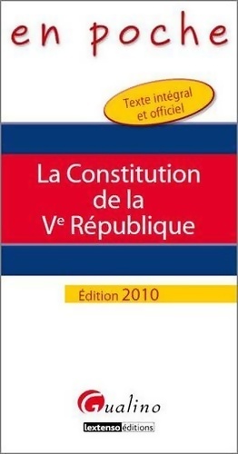 La constitution de la ve république - Gualino