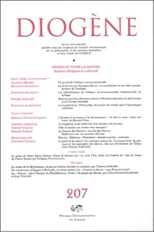 Seller image for Diog?ne n?207 juillet-sept : Penser et vivre la nature : aspects ?thiques et culturels - Augustin Berque for sale by Book Hmisphres