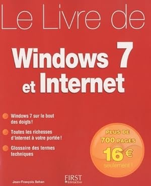 Imagen del vendedor de Liv de windows 7 et internet - Jean-Fran?ois Sehan a la venta por Book Hmisphres