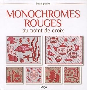 Monochromes rouges au point de croix - Brigitte Roquemont