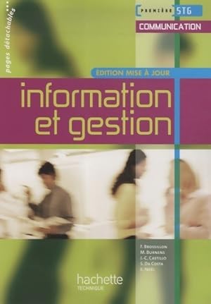 Information et gestion 1 re STG communication - Fr d rique Brossillon