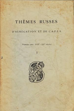 Th mes russes d'agr gation et de c. A. P. E. S - Jean Durin