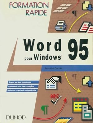 Imagen del vendedor de Word pour Windows 95 - Isabelle Daud? a la venta por Book Hmisphres
