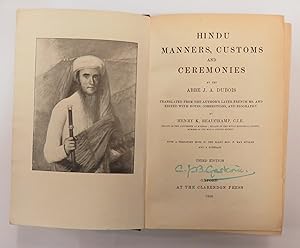 Bild des Verkufers fr Hindu Manners, Customs and Ceremonies zum Verkauf von St Marys Books And Prints