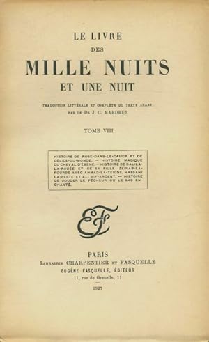 Seller image for Le livre des mille nuits et une Tome VIII - Dr J.-C. Mardrus for sale by Book Hmisphres