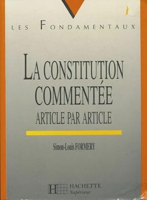 La constitution comment?e - Simon-Louis Formery