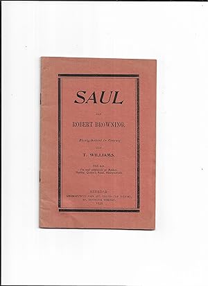 Seller image for Saul for sale by Gwyn Tudur Davies