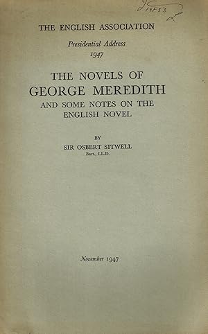 Seller image for The Novels of George Meredith and Some Notes on the English Novel for sale by UHR Books