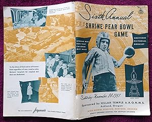 SIXTH ANNUAL SHRINE PEAR BOWL GAME SOUVENIR PICTORIAL BOOKLET