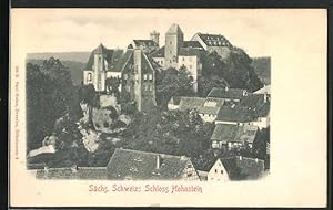 Relief-Ansichtskarte Hohenstein, Schloss Hohenstein