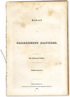 Bild des Verkufers fr An Essay on Calcareous Manures zum Verkauf von Lorne Bair Rare Books, ABAA