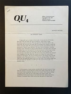 Seller image for QU 4 (1981) for sale by Philip Smith, Bookseller