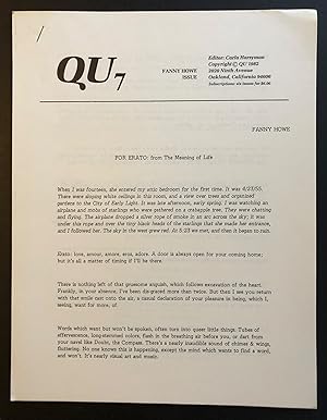 QU 7 (1982) - Fanny Howe Issue