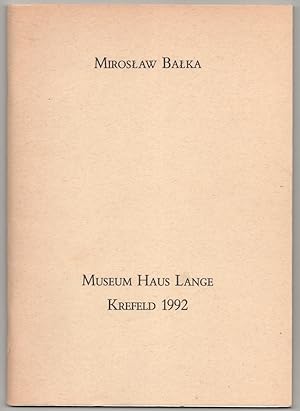 Seller image for Miroslaw Balka for sale by Jeff Hirsch Books, ABAA