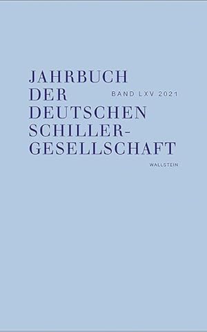 Bild des Verkufers fr Jahrbuch der Deutschen Schillergesellschaft zum Verkauf von moluna
