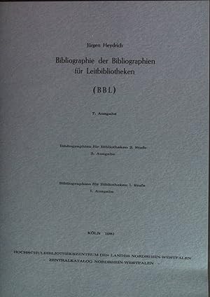 Bibliographie der Bibliographien für Leitbibliotheken (BBL).