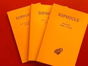 Seller image for Sophocle (vollstndig in 3 Bnden). Tome I: Les Trachiniennes, Antigone. Tome II: Ajax, Oedipe roi, lectre. Tome III: Philoctte, Oedipe  Colone. Texte tabli par A. Dain et traduit par P. Mazon. Collection des Universits de France. for sale by Wissenschaftliches Antiquariat Zorn