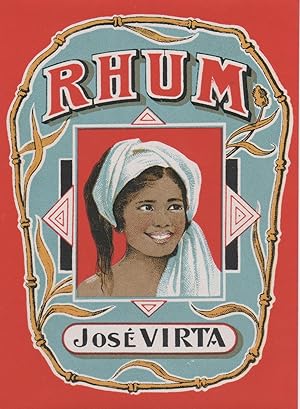 "RHUM José VIRTA" Etiquette litho originale (années 30)