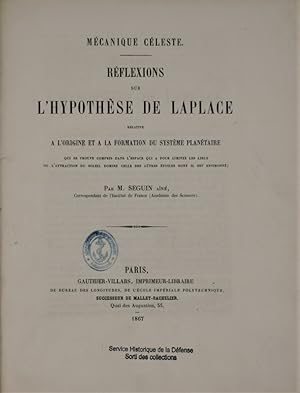 Réflexions sur l'hypothèse de Laplace relative à l'origine et à la formation du système planétair...