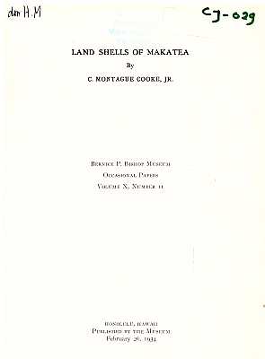 Bild des Verkufers fr Land Shells of Makatea zum Verkauf von ConchBooks