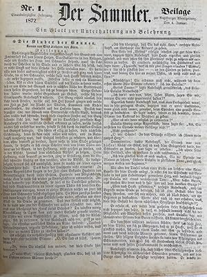 Der Sammler : Belletristische Beilage zur "Augsburger Abendzeitung" 1872 KOMPLETT. 41.Jahrgang Nu...
